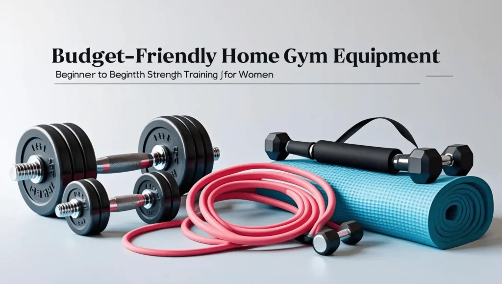 Budget-friendly home gym equipment for following beginner strength training for women book routines