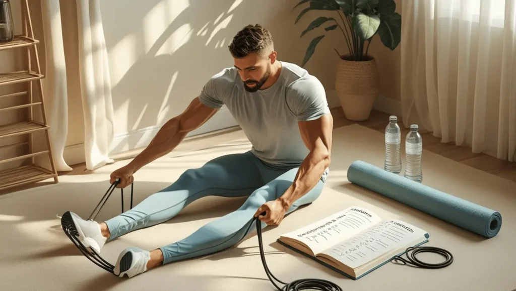 How to start exercising at home for beginners progress tracking journal