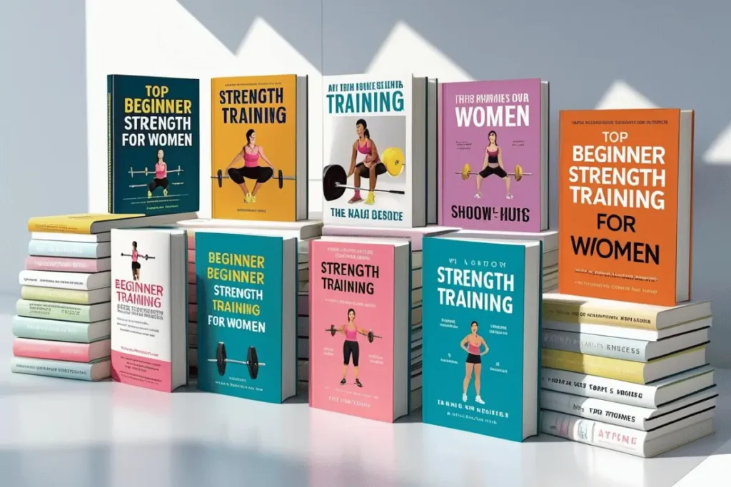 Top beginner strength training for women book collection displayed for review