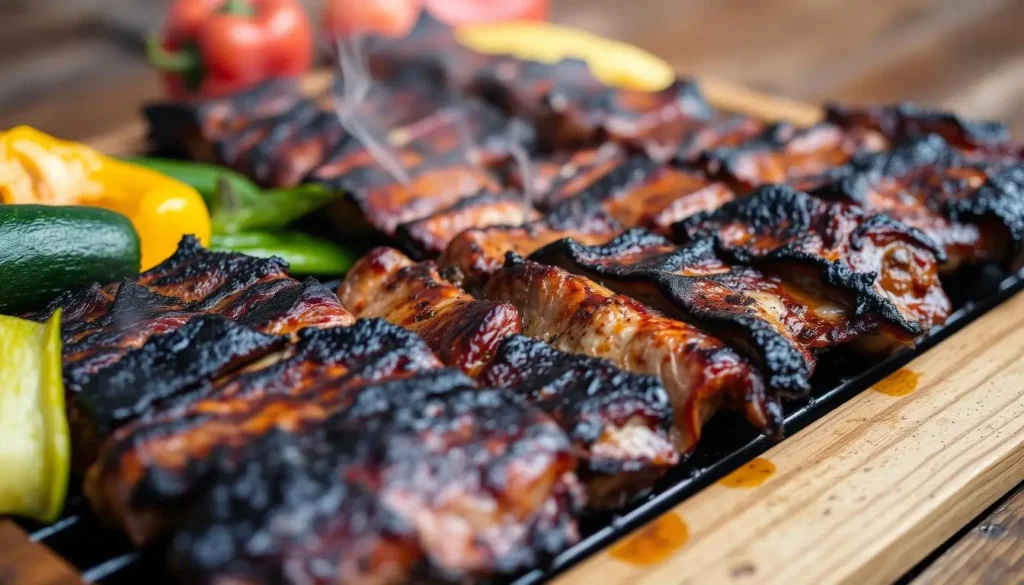charred meats