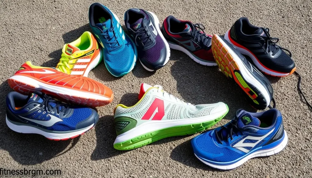 running shoes selection